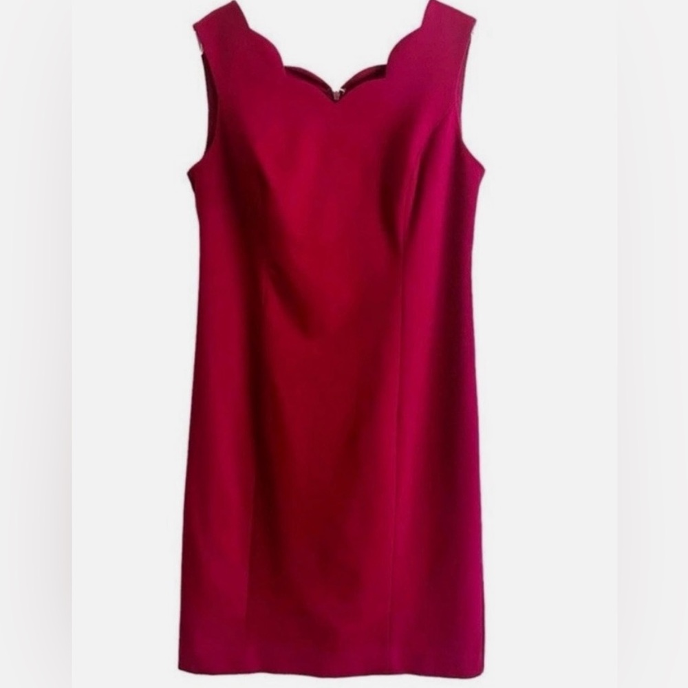 Talbots Red Sheath Mini Dress Sweetheart Neckline